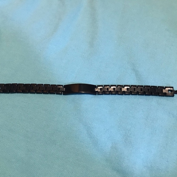 Other - 💜Black Shiny ID Bracelet